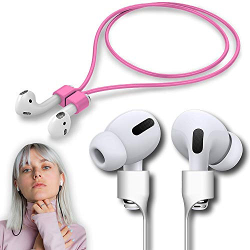 cobcobb Ultrastarkes, magnetisches Airpod Pro Gurt, Anti-Verlust-Kordel, Sport-Schlüsselband, kompatibel mit Airpods 3. 2. Generation Pro 3 2 1 (Rosa)