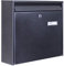 banjado® Burg-Wächter® Briefkasten schwarz 32x36x10cm/ Briefkasten groß/Postkasten A4 Einwurf inkl. Montagematerial & 2 Schlüsseln/Briefkasten ohne Zeitungsfach/Briefkasten mit Namensschild