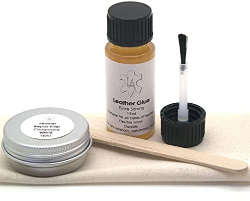 Leather Assist Kit de réparation en cuir pour canapés, sièges de voiture, meubles, sacs à main, vestes, colle et remplissage professionnel