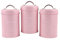 Baoblaze 3 Boîtes de Stockage en Fer Rose, Élégantes et Pratiques, Ensemble de Conteneurs de Stockage pour Thé, Café et Sucre, Taille 10x17cm