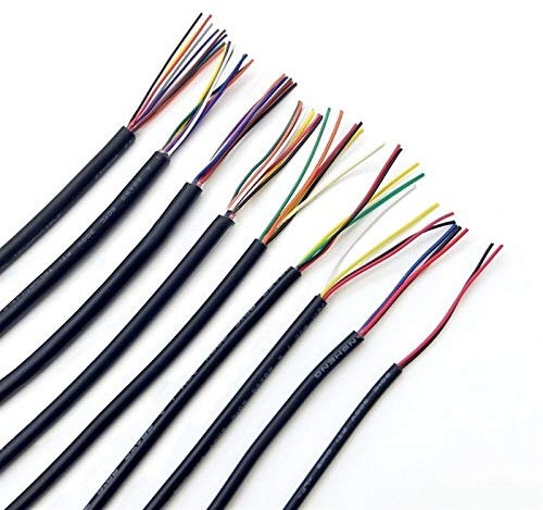 Pangocho Jinchao-Kupferdraht 1m ummanteltes Drahtkabel 28awg Audiolinie, 2 3 4 5 6 7 8 9 10 Kerne, isoliertes weiches Kupferkabel-Signalsteuerungsdraht Gerätezubehör