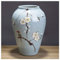 Vases Décoratifs Chinois en céramique de style prune peint à la main Vase Bleu Plante Container maison grande capacité Poterie Fleur d'arrangement Vase en Verre Vase à Poser au Sol ( Size : B )
