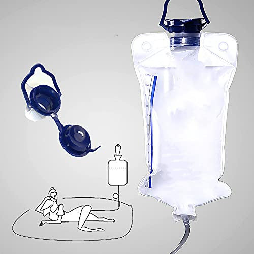 Kit de lavement, Sac de Lavement Transparente, Kit Sac De Lavement 1.2 Litres, Premium Lavement Douche, Vagin Nettoyeur Kit de Lavement, Sac de lavement réutilisable, Lavement Poche