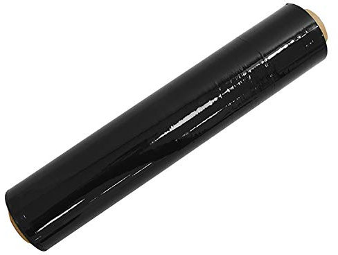 1ABOVE Strong Multi use Black Pallet Wrap Cling Film | Moisture & Water Proof | Heavy Duty Packging Cling Film | Ideal for Packing,Moving Heavy Objects, Pallet Wrap |17 Microns| 400MM x 250M (1)