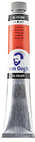 Van Gogh couleurs à l'huile - Vermillon 311 - Tube de 60 ml - Haute pigmentation - Semi-Opaque - Résistance à la lumière ++ - Série 2 - Idéal pour les artistes et les étudiants