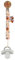 Kaloo - K'Doux - Schnullerkette aus Stoff und FSC-Holz - Zwei Materialien Weiche Baumwolle und Musselin - Baby-Schnullerhalter - 16,5 cm - Mohnblumen-Motiv - Ab Geburt, K216005
