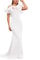 IWFEV Floor-Length Asymmetric Sleeveless Women's Dress Bodycon Folral Maxi Dress Mermaid Dress M White