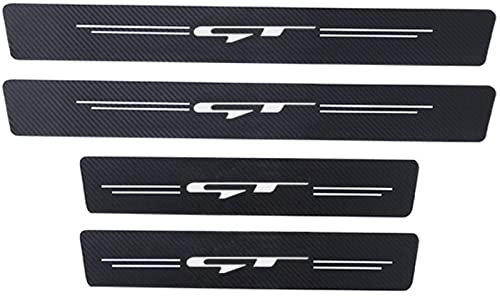 EAGLEG 4 Stücke Auto Einstiegsleisten Carbon Faser Aufkleber für KI-A CEED GT GTline Xline Stonic PICANTO Sportage Rio Soul, Einstiegsleisten Aufkleber Kantenschutz, GT