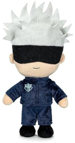 27 cm Gojo Satoru Plüschtier - Weiches Anime Kuscheltier für Jujutsu Kaisen Liebhaber, Hochwertige Verarbeitung und Authentisches Design, Weiß