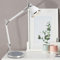 Lightbox Basic Schreibtischlampe - 48 x 50 cm, Ø 21 cm - funktionale Tischleuchte mit schwenkbarem Kopf & einstellbare Gelenke & Schalter - E27, max. 40 W - aus Metall - in Chrom/Weiß