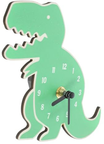 MAGICLULU Dinosaurier-Uhr Tier Dinosaurierförmige Uhr Wanduhr Wanduhr Für Zu Hause Wand Dekoration Dekorative Dinosaurieruhr Dinosaurierförmige Wanduhr Büro Drinnen Holz Dekorative Uhr