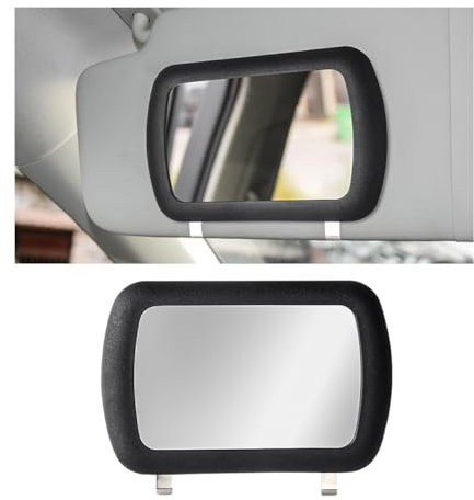 povtii Auto Sonnenblende Schminkspiegel, Clip On Automotive Make-up Sonnenschutz Spiegel, Universal Fahrzeug Sonnenblende Kosmetik Schminkspiegel für Frauen Mädchen Innenraum Autozubehör
