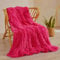 XeGe Luxuriöses Kunstfell-Decke - Weicher großer Flauschiger Wickel, struppiger Plüsch, dekorativer Couch-Wickel, zarte Bettdecke für Schlafzimmer/Wohnzimmer, Twin/Doppelbett, Hot Pink