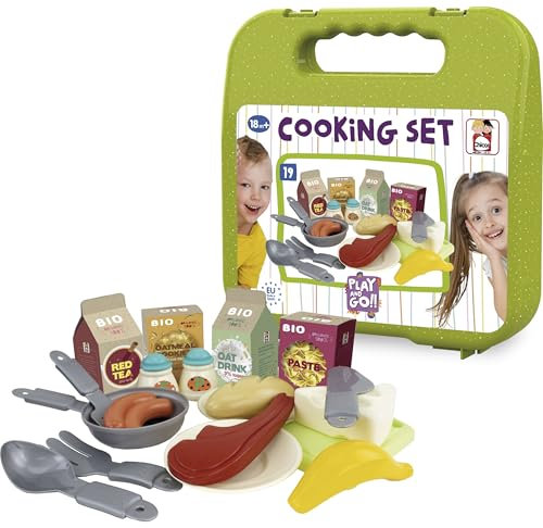 Chicos - Maletín Cooking Set. Incluye 19 Accesorios de Cocina para Simular una Rica Comida niños de 3 4 5 años (87102)