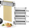 VEVOR - Accesorio para pasta KitchenAid para batidora de soporte, juego de cortadores de rodillos de pasta de acero inoxidable, incluye rodillo de hoja de pasta, cortador de espaguetis y fettuccine, 8