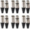 Greluma 6 paires connecteurs xlr,12 pcs 3 broches xlr se termine par noir en dessous,homme/femme microphone audio DMX prise jack,contacts en cuivre nickelé,type de soudure