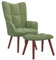 Juroupi Relaxsessel mit Hocker Relax Sessel Relaxsessel Wohnzimmer Sessel Mit Hocker Sessel Wohnzimmer Hellgrün Samt