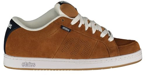 Etnies Kingpin - Classic Skate Heritage Fashion Style with on-Trend Puffy Look, Reinforced Cupsole, Cushioned Fit, Everyday Sneakers Brown Navy