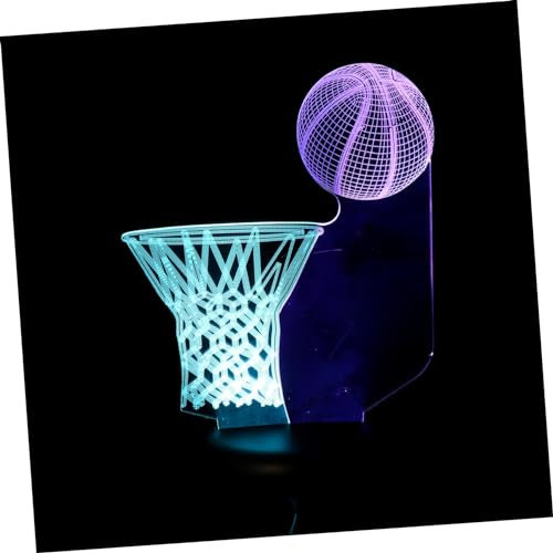 Homoyoyo 1 Satz Basketball-Leuchtreklame led ligts led-light schlaflampe neon Nachtlichter für Kinder 3D-Basketball-Illusionslampe nachtlampe 3D-Illusionslampe 3D visuelles Nachtlicht Acryl
