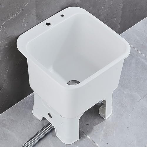 Lavello commerciale per mop, lavello di approfondimento di grande capacità, lavello per mop a pavimento adatto a lavatoio, cantina, negozio (40cm)