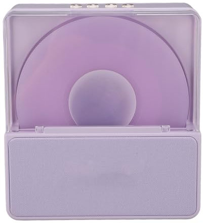 Bluetooth Speaker with Night Light, Wireless Bluetooth Speaker Bedside Ambient Light 2 in 1, Wireless Stereo Sound Speaker for Bedroom (Purple)