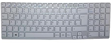 Laptop-Tastatur für Sony SVE151 SVE17 SVE1713F4E SVE1713G1E SVE1713G4E SVE1713H1E SVE1713H4E SVE1713I1E SVE1713I4E SVE1713J4E Deutschland GR Weiß ohne Rahmen Neu