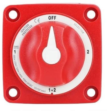 Interruptor de Masa de batería de 2, 3 y 4 Posiciones for Camper, RV, camión, Barco, Caravana, M10, 12V, Selector, Interruptor Giratorio de desconexión de aislador Marino(N Style)