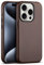 maogoam for iPhone 15 Pro Case Leather, Genuine Vegetable-Tanned Leather Case for iPhone 15 Pro 6.1,Compatible with MagSafe, Elegant Style, Red Brown