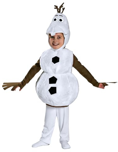 AENEY Olaf-Kostüm für Kinder, 3-teiliges Schneemann-Cosplay-Outfit mit Hut-Einteiler, Weihnachtskostüm für Jungen und Mädchen (Medium)