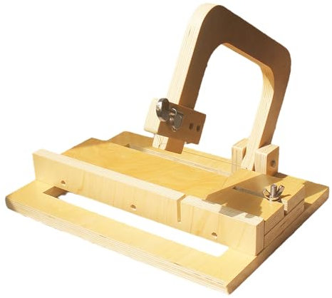 Watreketal Coupe-savon en bois avec fil de coupe en acier pour la fabrication de savon - Outil de coupe réglable pour la coupe