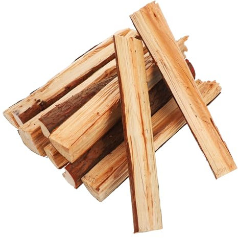 MAGICLULU 10 Stück Kaminholz Deko Scheite Für Innenbereich Holzstäbe Dekor Gasscheite Für Kamin Attrappe AST Handwerk Unvollendet