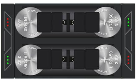 Tragbarer ML2032 ML2025 Knopfzellen-Batterieladeadapter für den Heimgebrauch Kurzschlussschutz Batterieladung