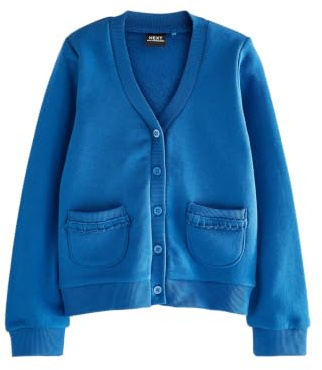 NEXT Mädchen Standard Jersey-Strickjacke mit gerüschten Taschen