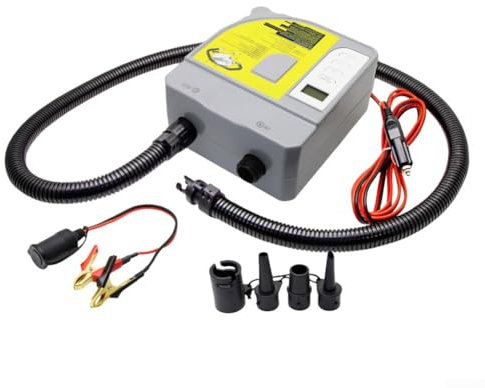12V Electric Pump for Efficient Inflation of Tents and For Kayaks 130W Power with Long Cord and Hose