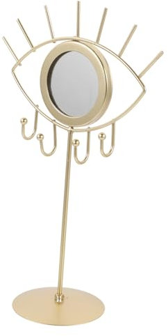 Warmhm Modern Iron Jewelry Display Stand Minimalist Earring Necklace Organizer Rack for Home Decor and Storage