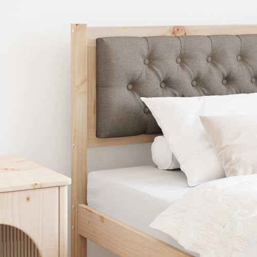 Qnhdfrt Bettkopfteil 90 cm Kiefer Massivholz Braun Taupe 9x95,5x85,5 cm Modernes Design Robustes Material Wandpolster zum Lesen für Schlafzimmer Jugendzimmer und Gästezimmer