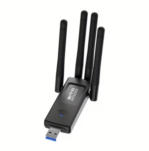 Amplificateur WiFi USB 300 Mbps, Répéteur de Signal sans Fil, Plug & Play, Compatible Smart TV, PC Portable et Bureau, Compact, Noir
