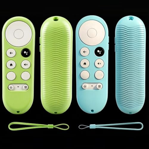 [Paquete de 2] Funda para mando a distancia compatible con Chromecast 2020 con control remoto de voz Google TV