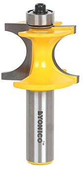 Yonico 13195 - Corner Bead Router Bit, Bead Radius: 3/8, Bead Diameter 3/4 - 1/2 Shank