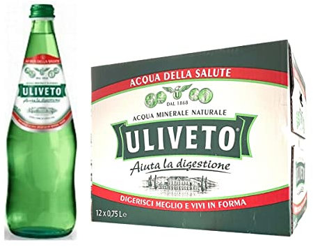 12 Bottiglie ACQUA ULIVETO NATURALE 75 cl. VETRO A PERDERE