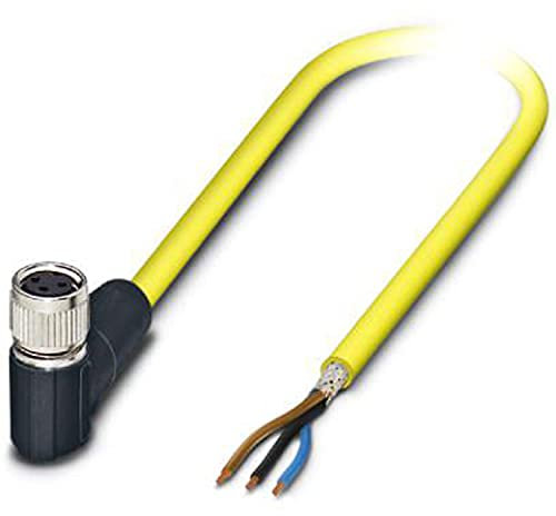 PHOENIX CONTACT SAC-3P-10.0-542/M8 FR SH BK - Cavo a 3 poli, schermato, lunghezza cavo 10 m, colore: Giallo