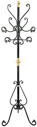 Porte-manteau en fer forgé forgé 6 places fabriqué en Italie insert laiton