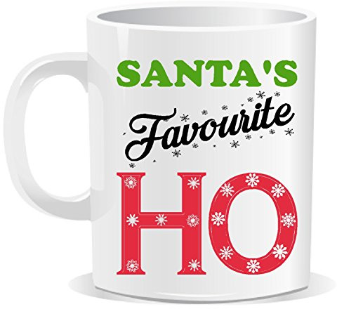 Santas Favourite Ho Mug | Secret Santa Mug | Christmas Xmas | Naughty Swearing Rude Novelty Joke Funny | Tea Coffee | Work Shop Office | Under 10 Pounds Ideas | by Ellis Graphix (TM)
