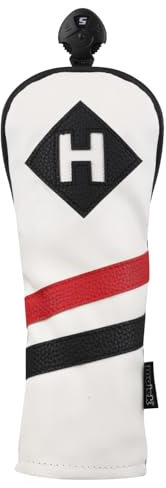 Majek Golfschlägerhaube, Retro-Stil, Vintage-Stil, Leder, Hybrid-Hülle, klassischer Look, Radanhänger inklusive Zahlen 3 bis 7 plus X