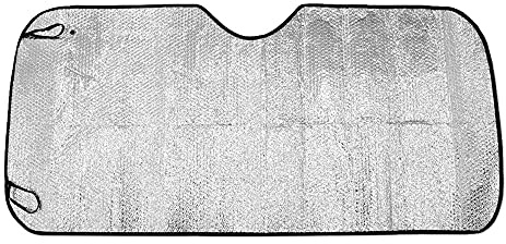 sourcingmap Silver Tone 135 x 70cm Front Rear Double Windshield Sunshade for Car