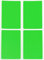 Aufkleber Neon Grün 75 mm x 50 mm rechteckige Sticker – Größe 7,5 cm x 5 cm viereckige Etiketten 60 Vorteilspack von Royal Green