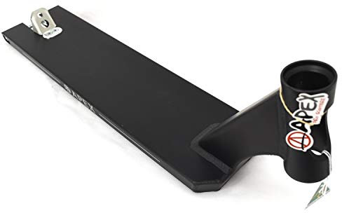 Apex Pro Stunt-Scooter Deck I 46cm-55,9cm Länge I Profi I Fortgeschritten I Trick I Tret I Freestyle I Rolle I Trittbrett I Hochwertig I Park und Street (schwarz, 620 (53cm))