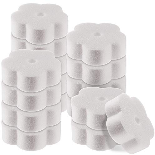 Boao 16 Pièces Éponge d'Écume Éponge Absorbant l'huile pour Piscine et Spa (en Forme de Fleur)