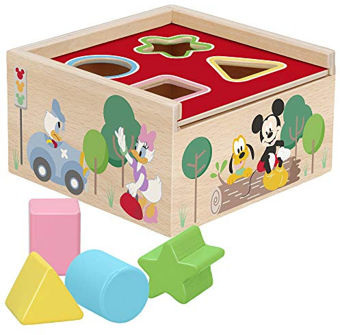 WOOMAX-Disney Cubo Formas Madera 13 CM