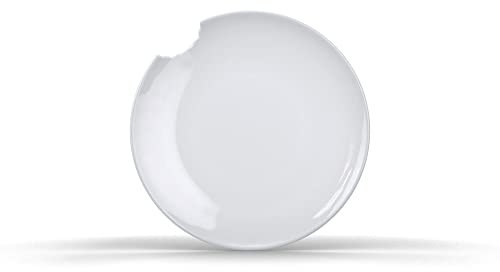 FIFTYEIGHT PRODUCTS / Tassen / Tellerchen 2er-Set „mit Biss (Porzellan, Ø 15 cm, weiß, Made in Germany)